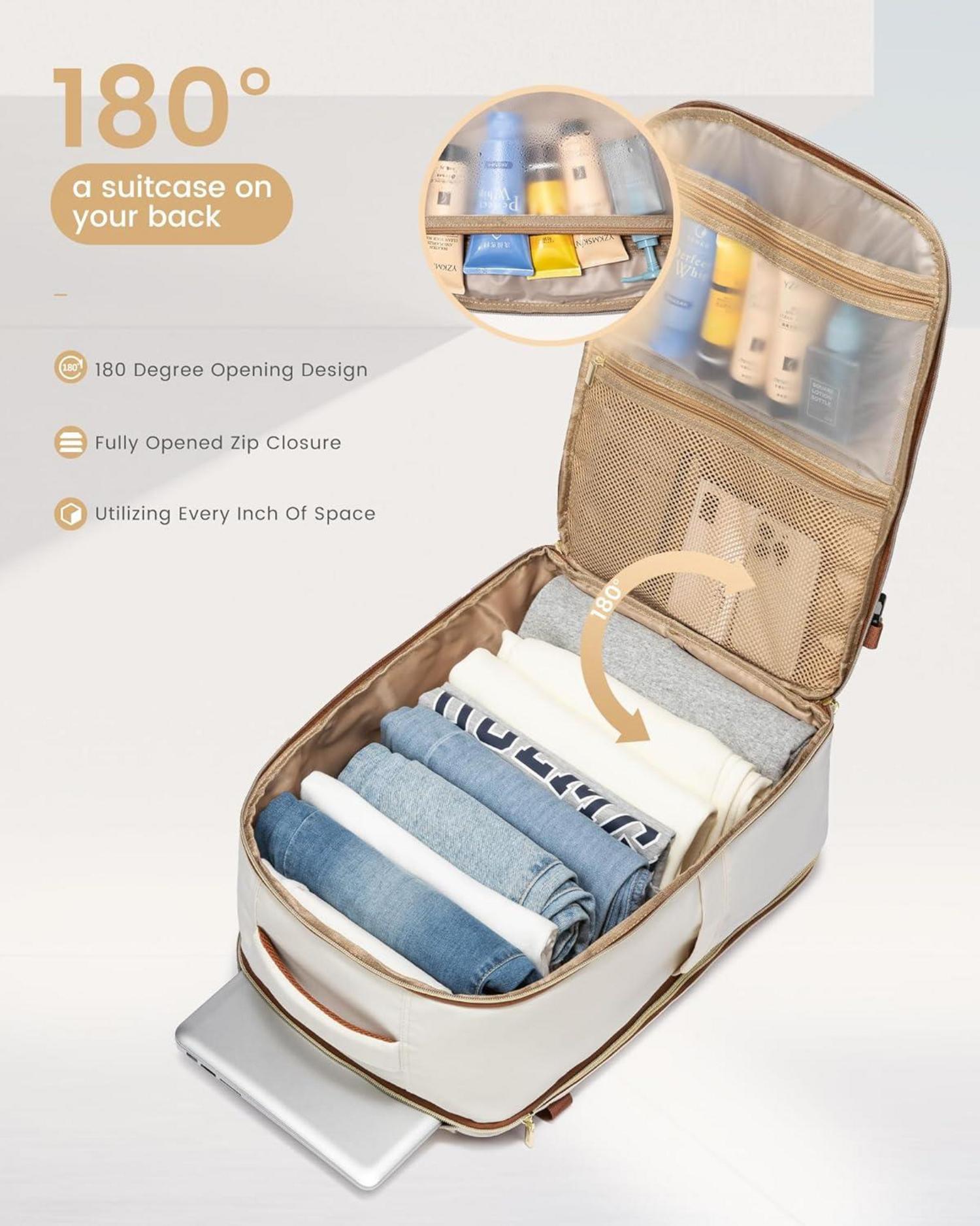 Handgepäck Rucksack 40L - Reiserucksack Damen Herren 17 Zoll