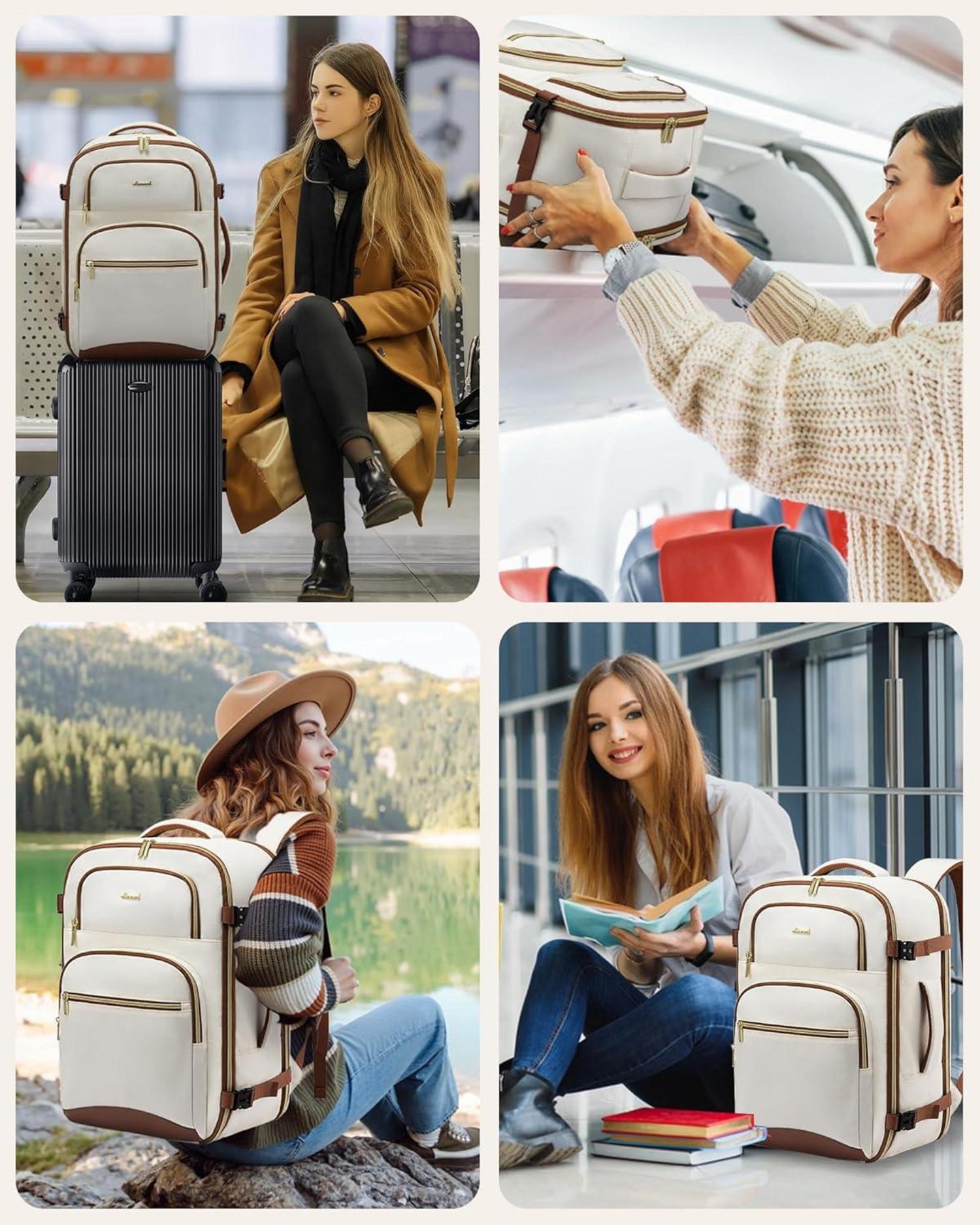 Handgepäck Rucksack 40L 17 Zoll Laptop Travel Backpack Business Weekend