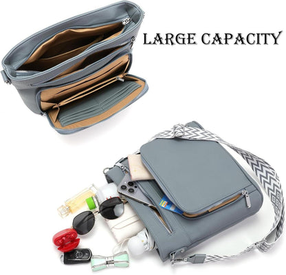Damen Handtasche Crossbody Vegan Leder Umhängetasche
