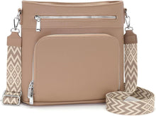 Handtasche Damen Mittelgroß Umhängetasche Vegan Leder Crossbody Khaki