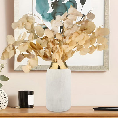 Keramik Vase Beige – Minimalistisch Moderne Deko Vase Weiß