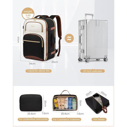 40L Handgepäck Rucksack 17-Zoll Laptop Reiserucksack Damen