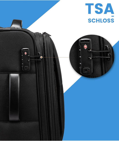 Handgepäck Koffer 55cm Leicht Rollkoffer TSA-Schloss 45L
