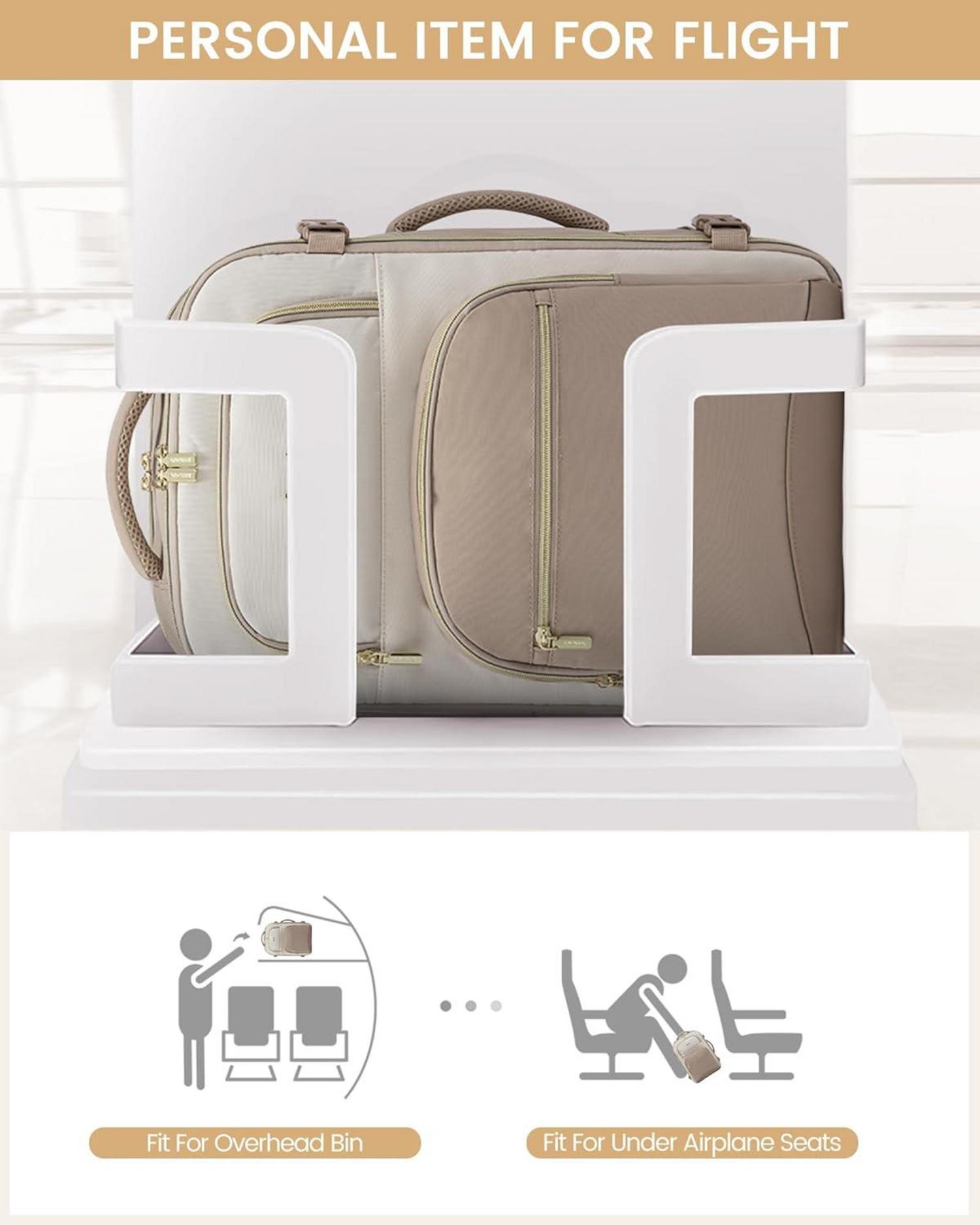 LOVEVOOK Handgepäck Rucksack Flugzeug 40L Reiserucksack Damen Herren 17 Zoll Travel Backpack