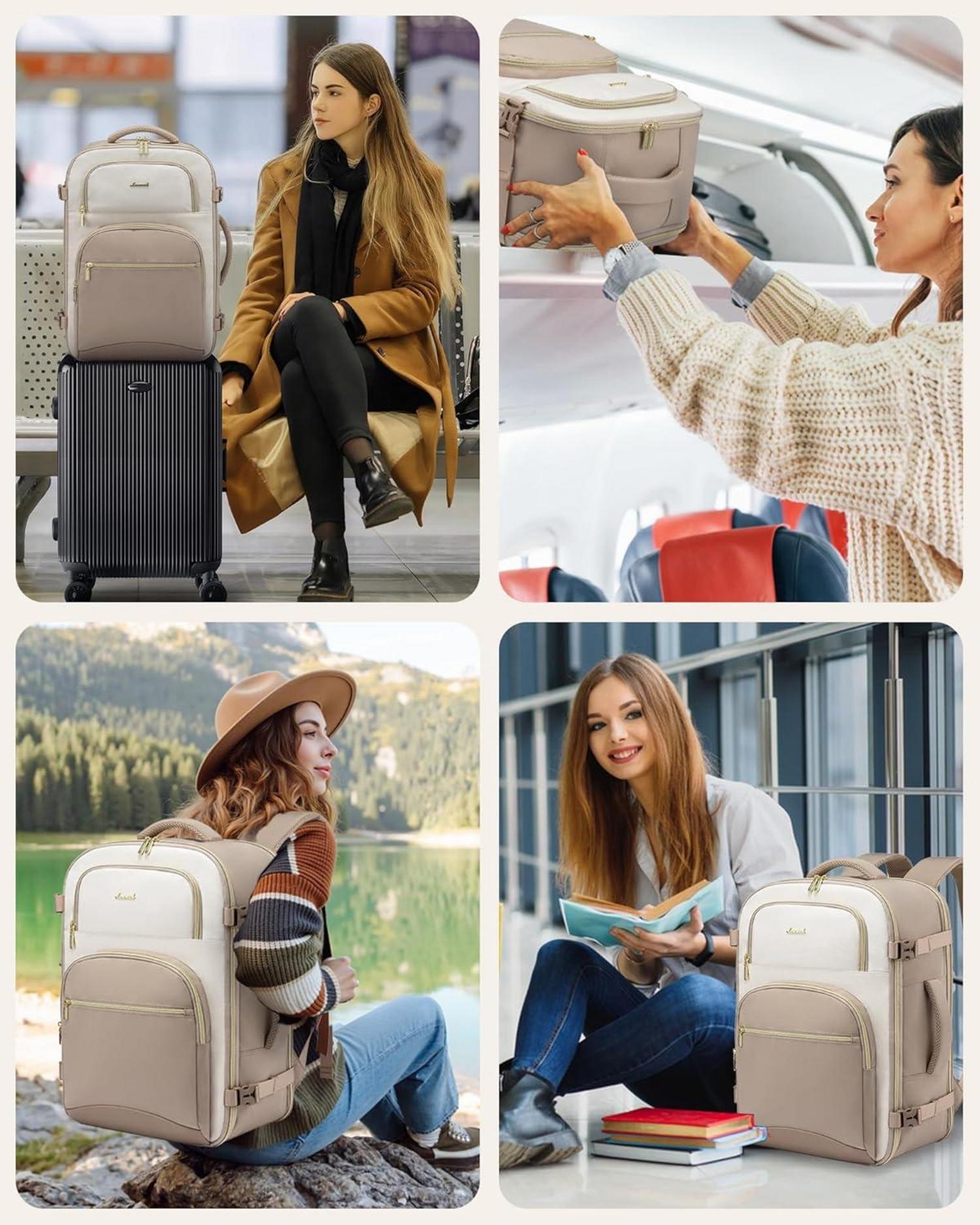 Handgepäck Rucksack 40L Damen Herren Reiserucksack 17 Zoll Cabin Bag