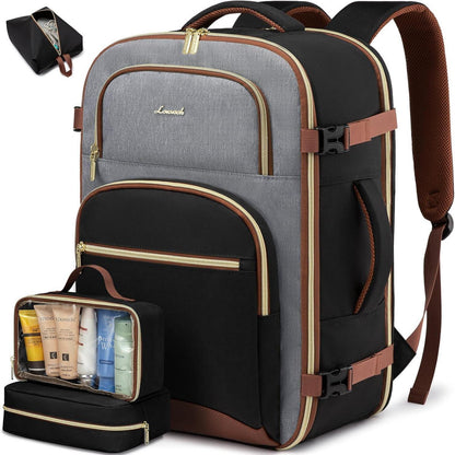 Handgepäck Rucksack Flugzeug 40L Reiserucksack Damen Herren 17 Zoll