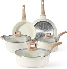 Antihaftbeschichtetes Kochgeschirr-Set 8-teilig mit Stielkasserolle