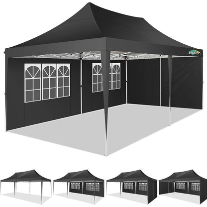 3x6 Partyzelt wasserdicht – Pavillon mit 6 Seitenwänden