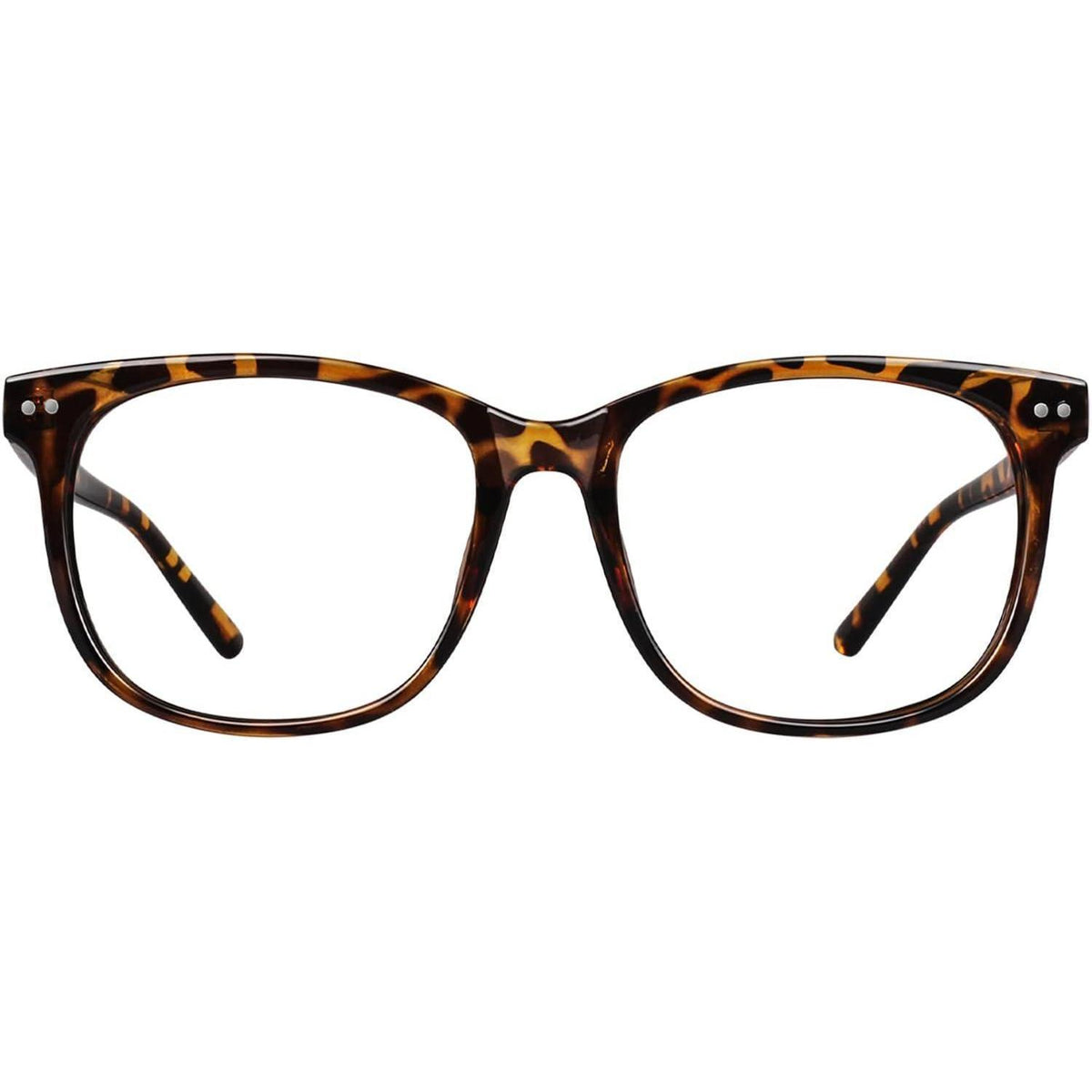 Hornbrille mit Leopardenmuster, UV400 Schutz, Großer Rahmen