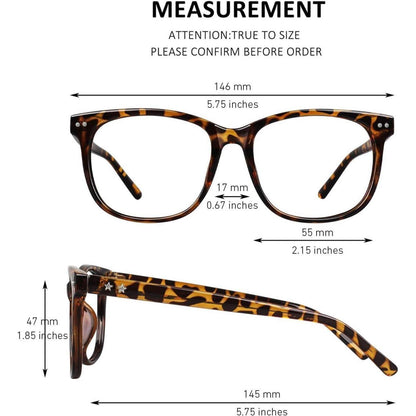 Hornbrille mit Leopardenmuster, UV400 Schutz, Großer Rahmen
