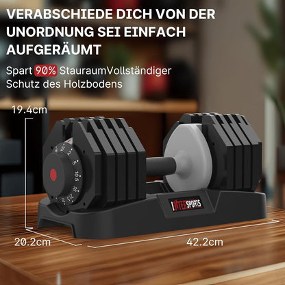 Verstellbare Hantel 2-27kg mit 10 Gewichtsstufen