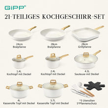 GiPP Granit Topfset 21tlg. Antihaftbeschichtet Induktion