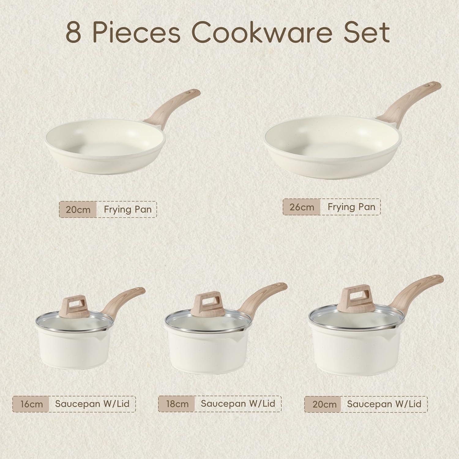 CAROTE Induktions-Pfannen-Set 8-teilig