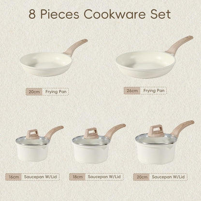 CAROTE Induktions-Pfannen-Set 8-teilig