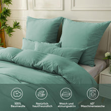 Bettwäsche-Set Baumwolle Doppeltes Musselin 135x200 cm Beangreen