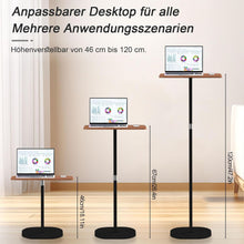 Stehpult Höhenverstellbar Computertisch 46-120 cm Schwarz