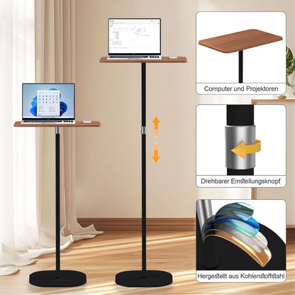 Stehpult Höhenverstellbar 46-120 cm Schwarz Adjustabler Computertisch