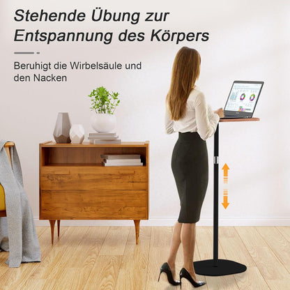 Stehpult höhenverstellbar 46-120cm, Schwarz, Laptoptisch, Arbeitsplatz