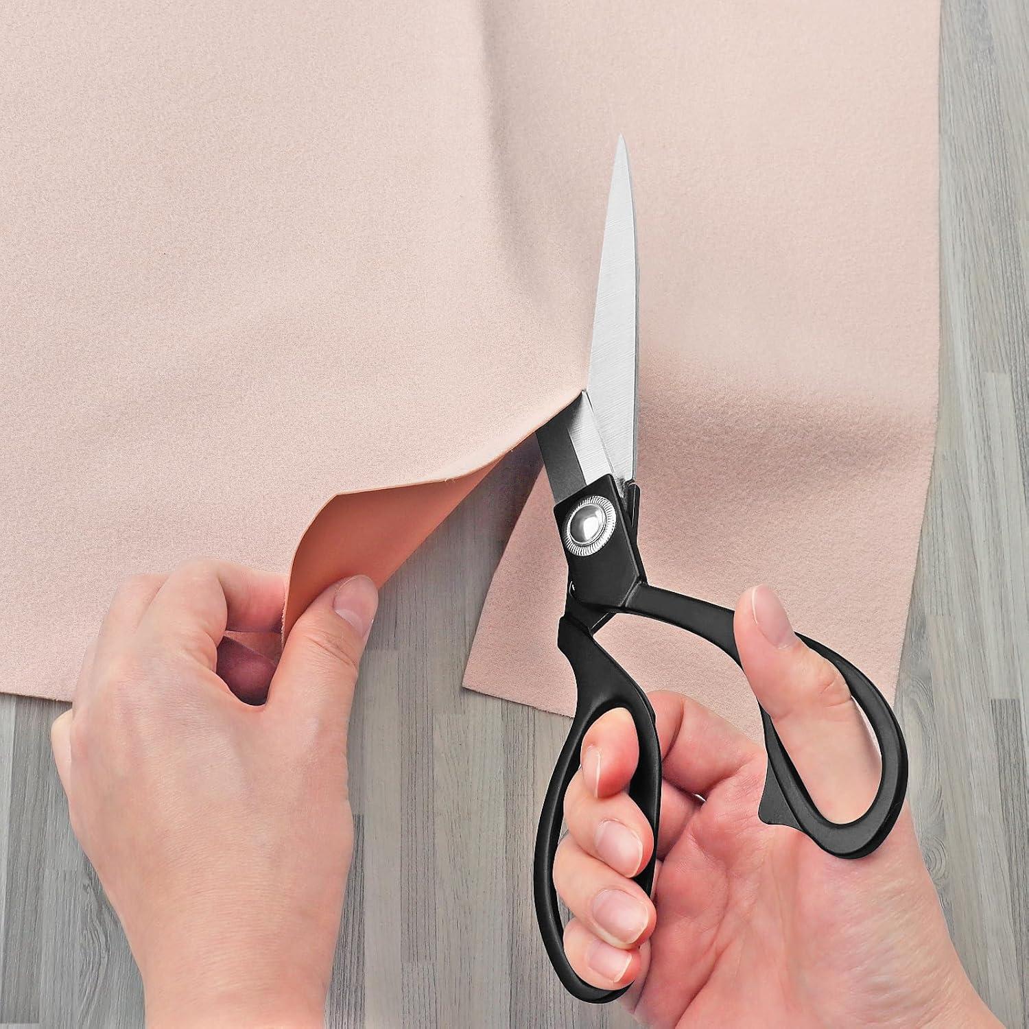 Professionelle Edelstahl Nähschere Schneiderschere Stoff Leder 24cm