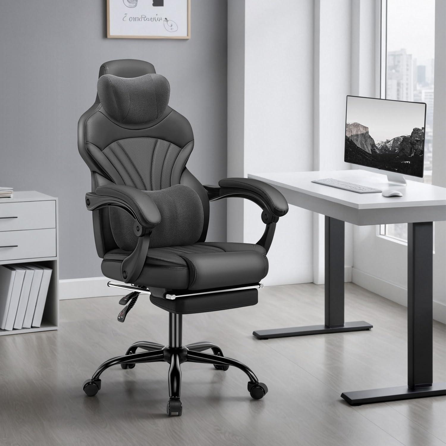 Ergonomischer Gaming Stuhl mit Kopfstütze und