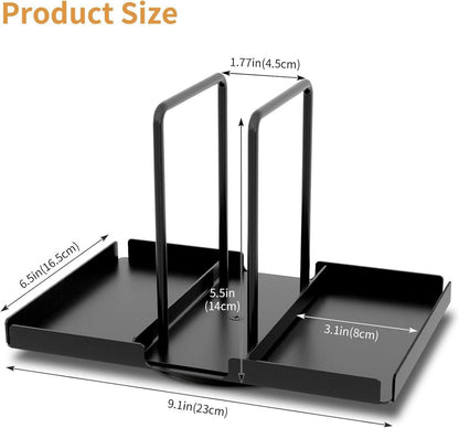 Serviettenhalter Metall Schwarz drehbar mit Caddy für Salz Pfefferstreuer