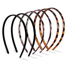 6er Set Elastische Rutschfeste Haarbänder 8mm in 3 Farben