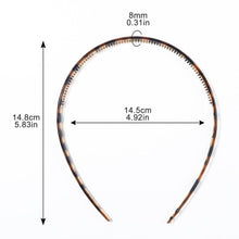 6 Stück Elastische Haarbänder Plastik Rutschfest 8mm, 3
