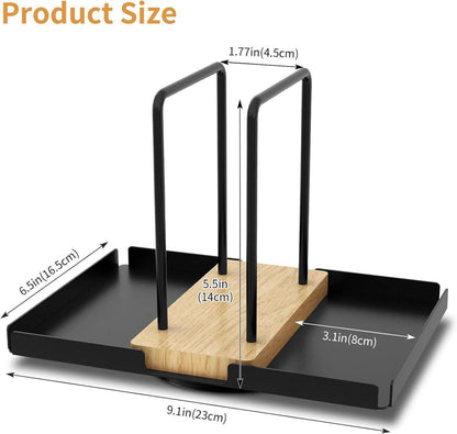 Serviettenhalter Schwarz Metall Holz Caddy Salz Pfeffer Tisch Küchenzubehör