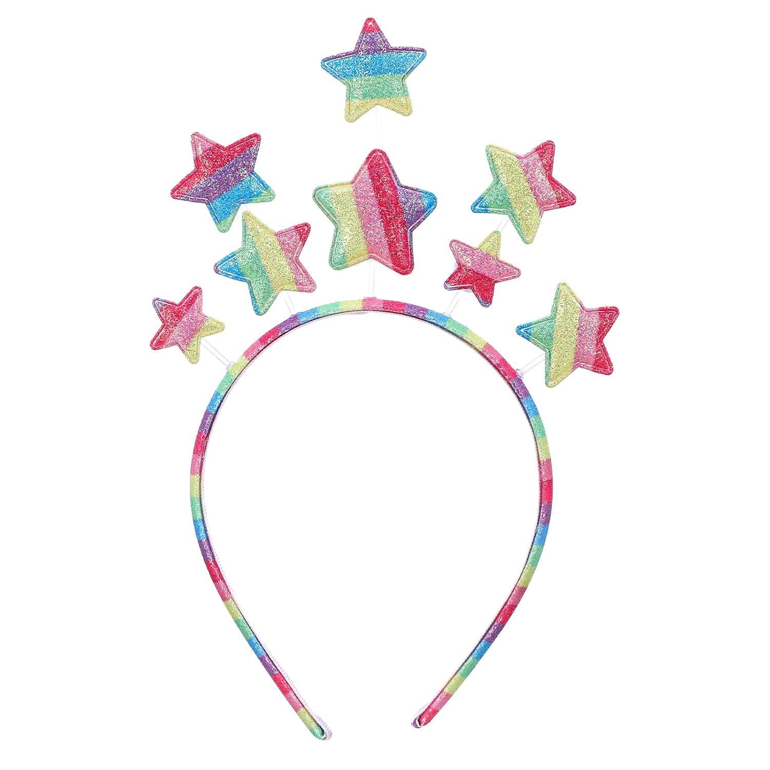 Glitzerstern-Stirnband, fünfzackiger Stern, Haarband für Weihnachten