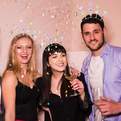 Glitzerstern-Stirnband fünfzackiger Stern Haarband Prinzessin Weihnachten Festival