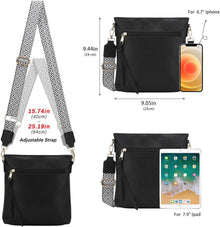 dobsechs Damen Umhängetasche aus PU-Leder, Crossbody mit