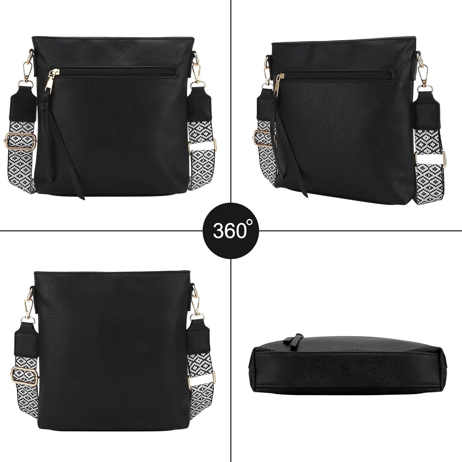 dobsechs Damen Umhängetasche PU-Leder Crossbody-Tasche verstellbarer Riemen