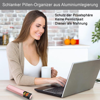 Tablettenbox 7 Tage Metall Medikamenten Organizer Pillendose