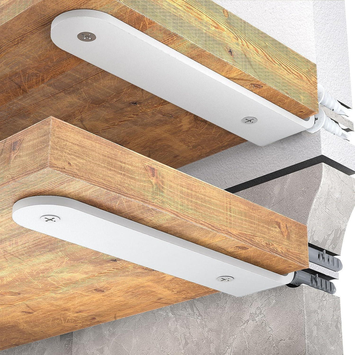 Regalhalterung Schwerlast 30cm Weiß 4 Stück