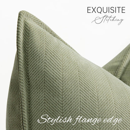 Salbei Grün Kissenbezug 40x60 cm - 2er Set Chenille