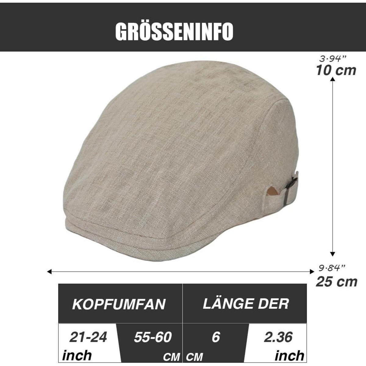 Schiebermütze Herren Sommer Dünn - Gatsby Flatcap Atmungsaktiv