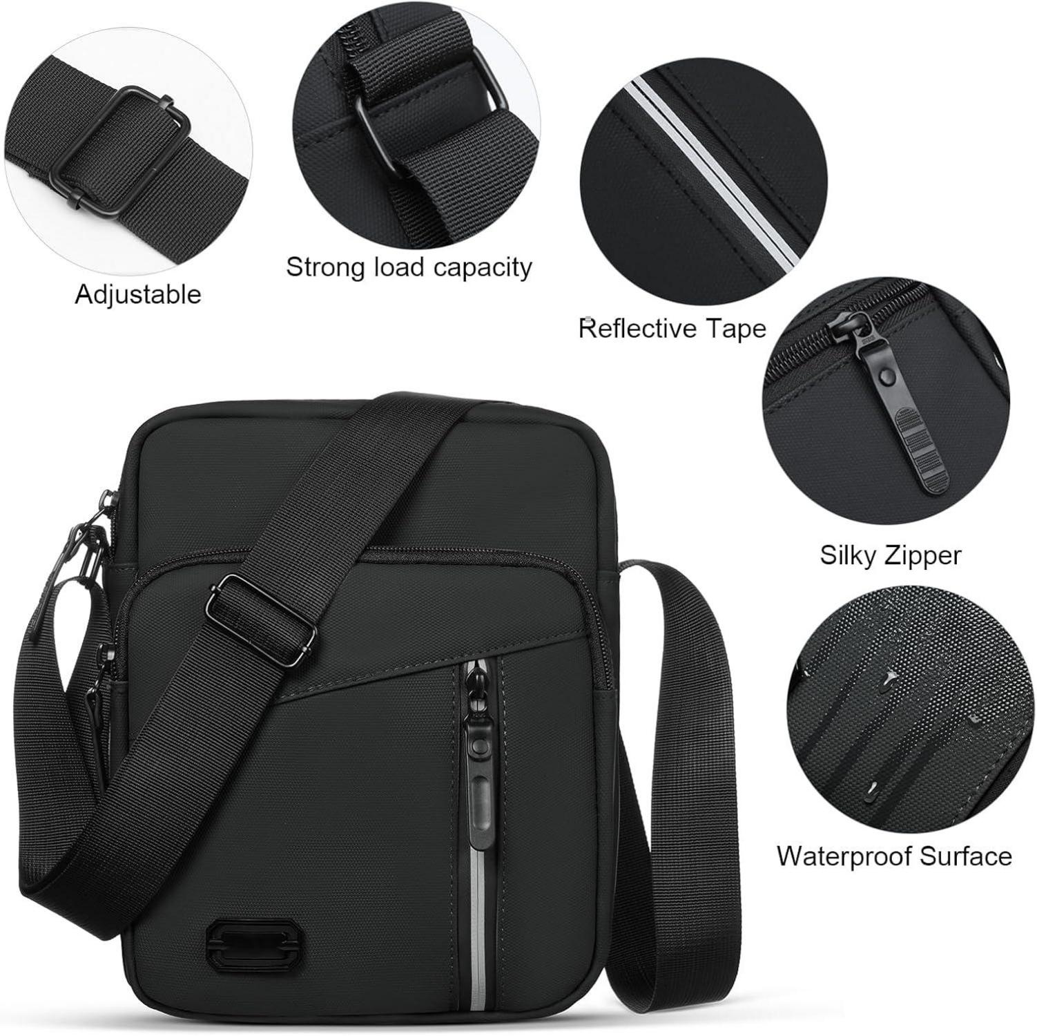 Umhängetasche Herren Wasserdicht, Multi-Tasche, Handytasche