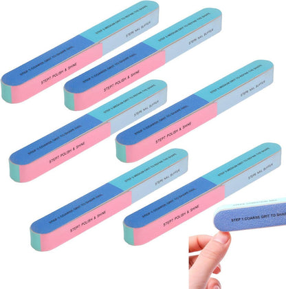 6er Set Multifunktionale Nagelfeilen Naturnägel & Buffer