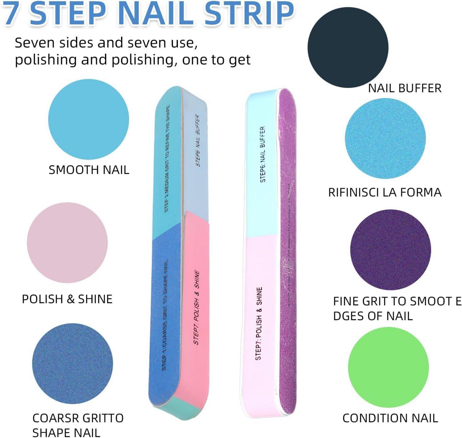 6er Set Multifunktionale Nagelfeilen Naturnägel & Buffer