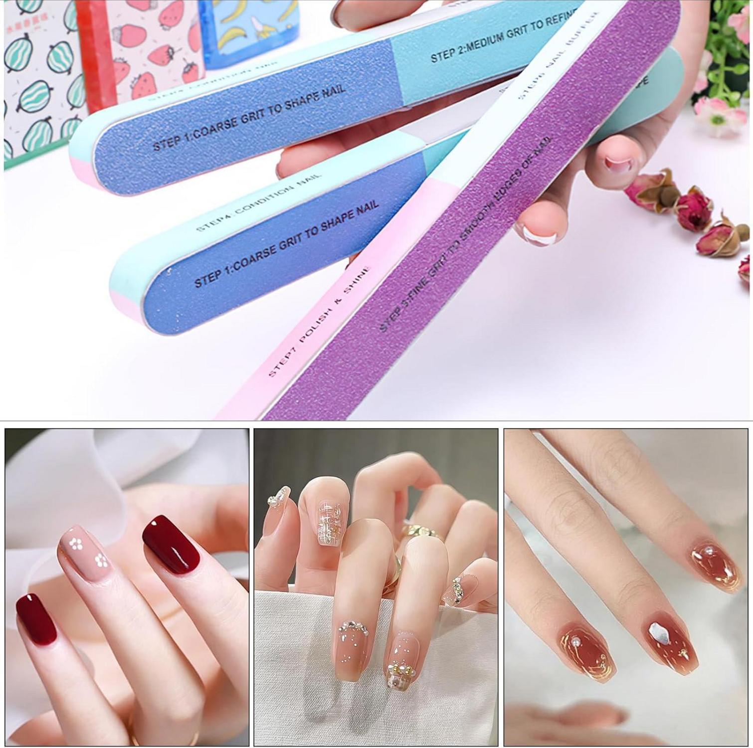 6er Set Multidimensionale Nagelfeilen Naturnägel, Buffer & Nail Buffer