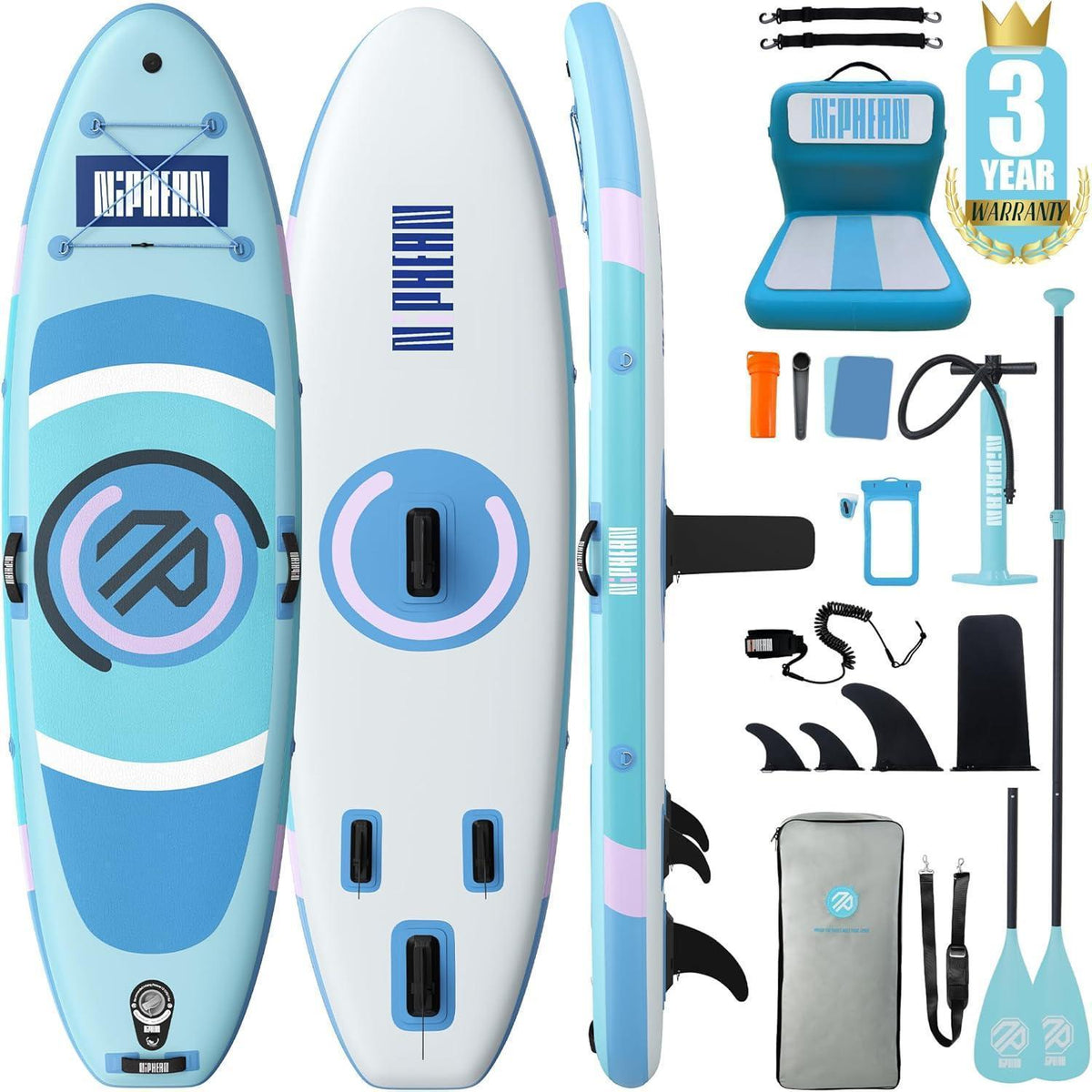 Aufblasbares SUP Board 305cm mit Kajaksitz und Zubehör