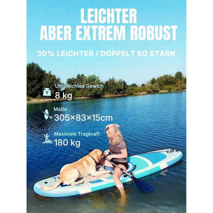 Aufblasbares SUP Board 305cm mit Kajaksitz und Zubehör