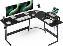 Gaming Eckschreibtisch L Form für Gaming 150 x 120 cm Schwarz