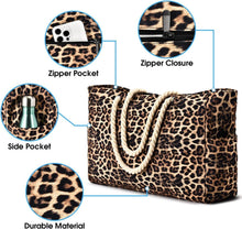 Oscaurt Strandtasche Damen Streifen Tote Bag Wasserdicht