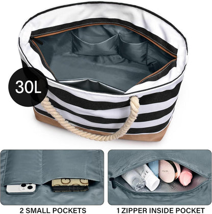oscaurt Strandtasche Tote Bag mit Reißverschluss Wasserdicht Geschenk für Frauen