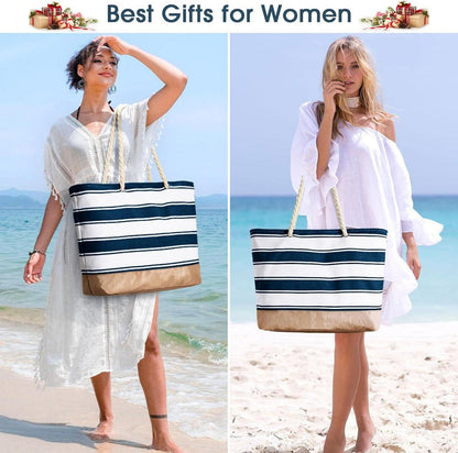 Große Wasserdichte Strandtasche Badetasche Tote Bag Damen Handtasche 52x36x17cm