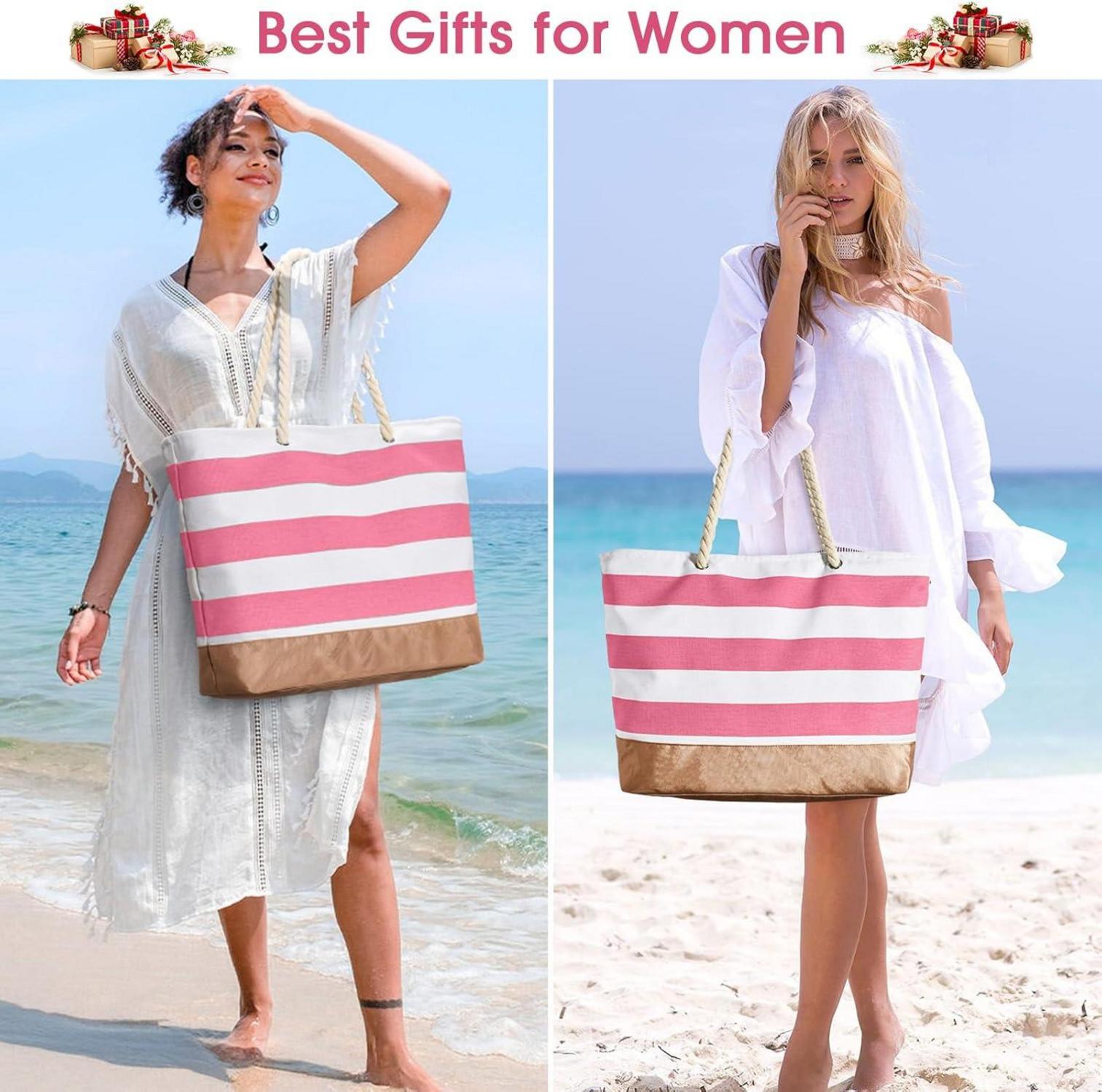 Große Strandtasche Damen Shopper Wasserdicht Reißverschluss Badetasche