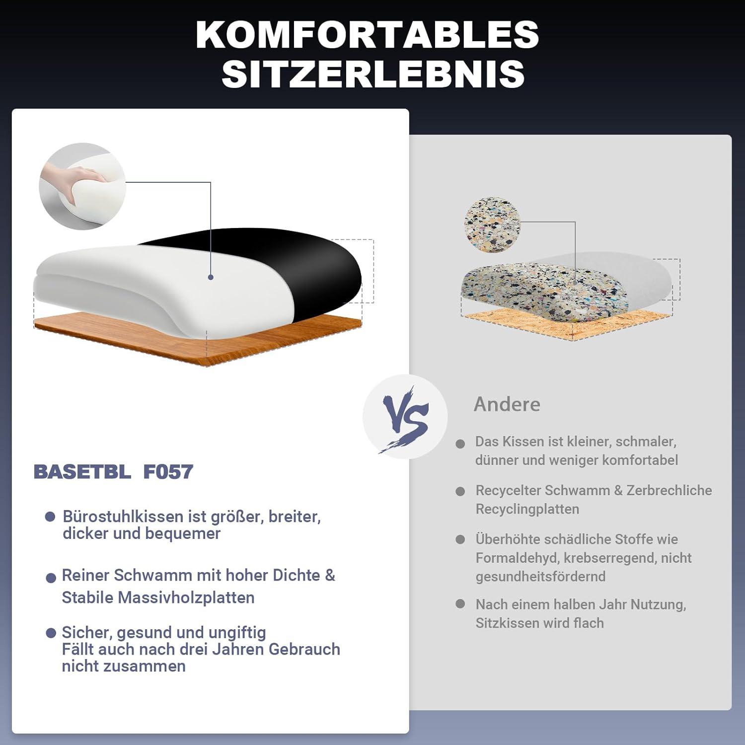 Gaming-Stuhl 180KG mit Kratzschutz, Ergonomischer