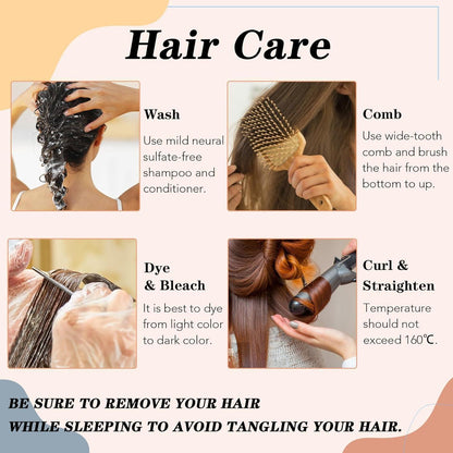 Echthaar Clip-In Extension Schwarz 55cm – Volumen & Länge