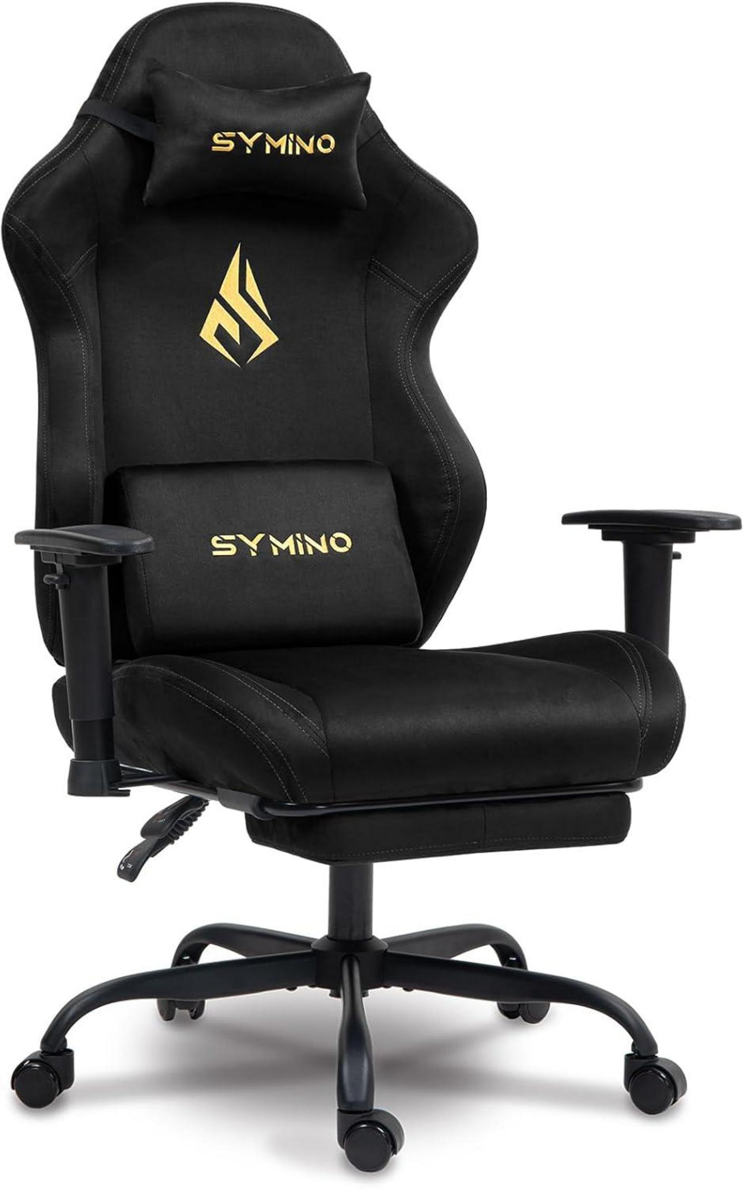Ergonomischer Gaming Stuhl Wildlederimitat Bürostuhl